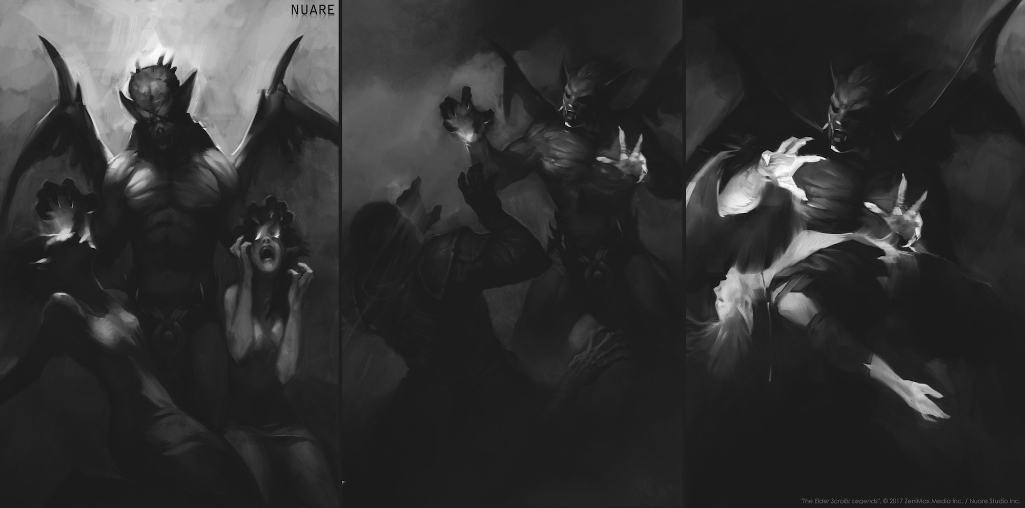 The Elder Scrolls: Legends: Corpse Curse sketches 2000x991