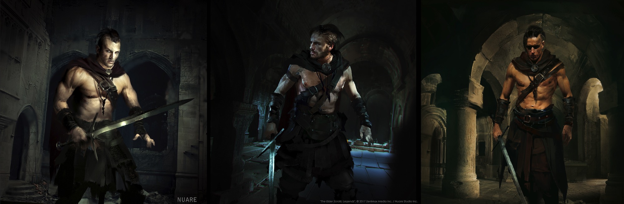 The Elder Scrolls: Legends: Tyr sketches 2000x655