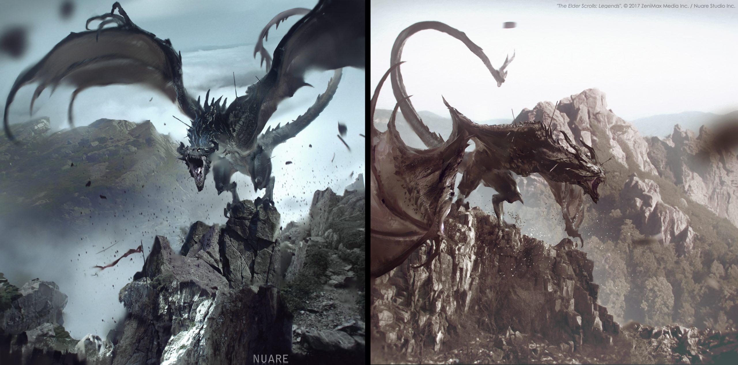 TES: Legends — Heroes of Skyrim: Ironscale Dragon Sketches