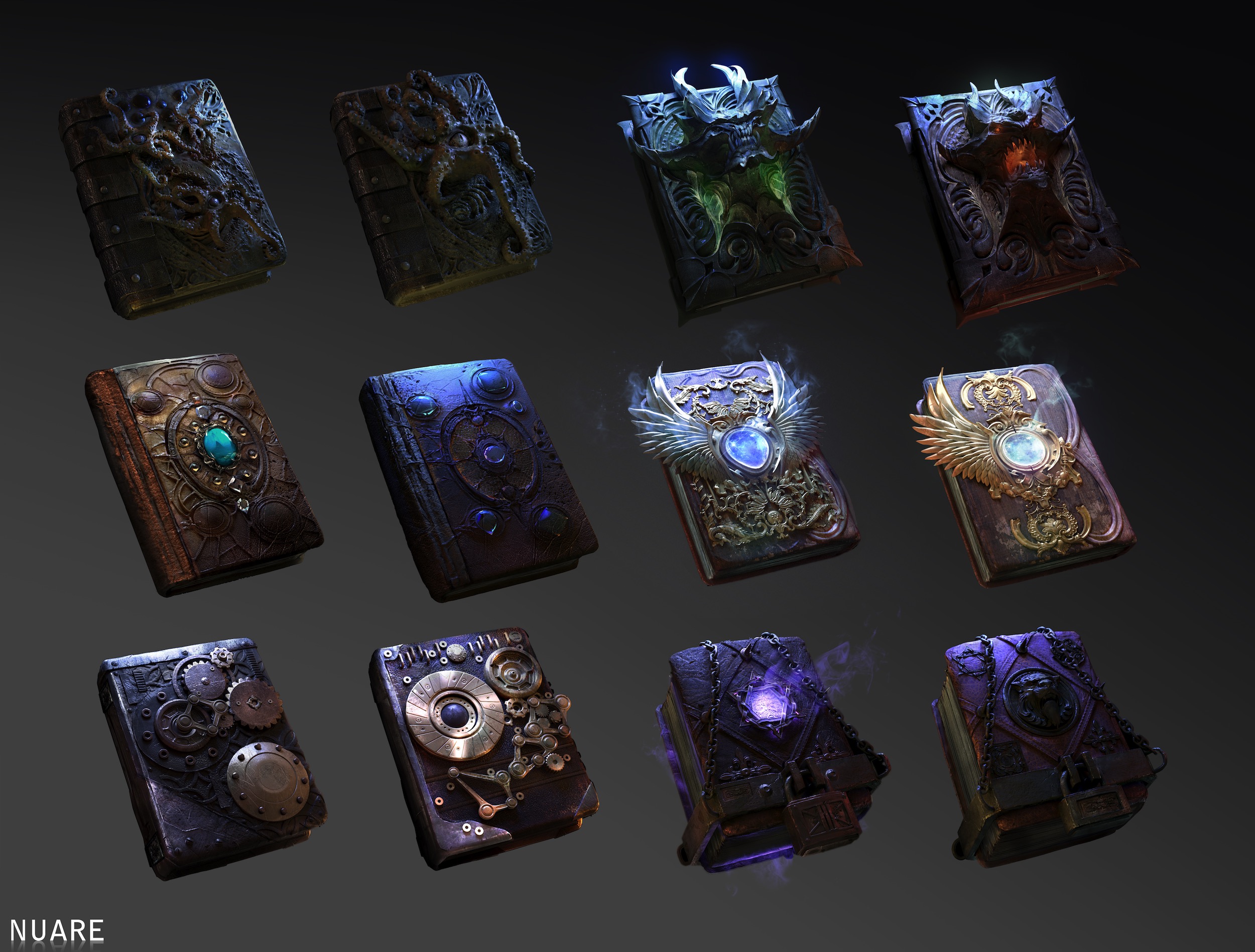 Legendary: Game of Heroes (Props): books 2500x1897