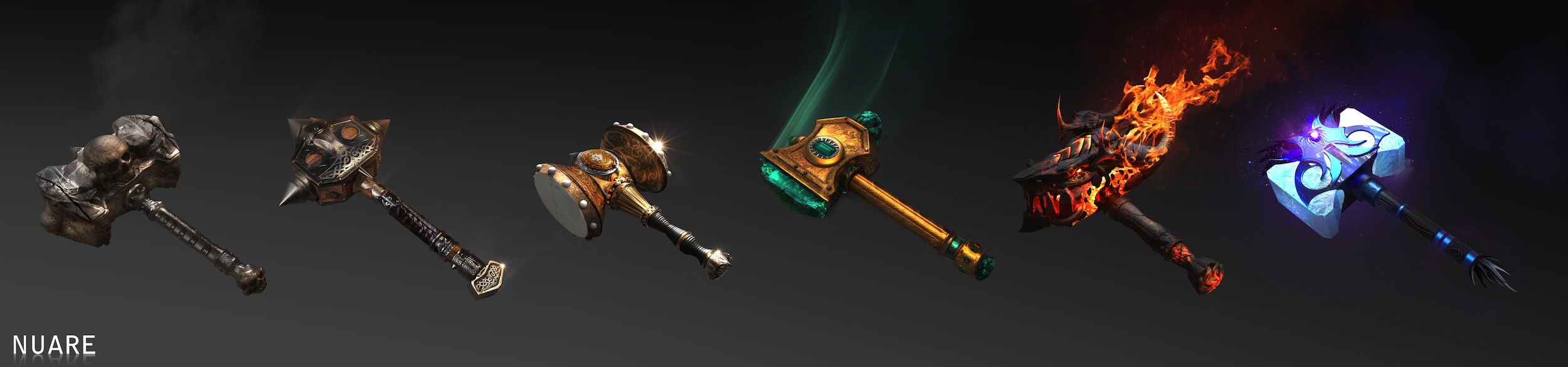 Legendary: Game of Heroes (Props): hammers 2500x586