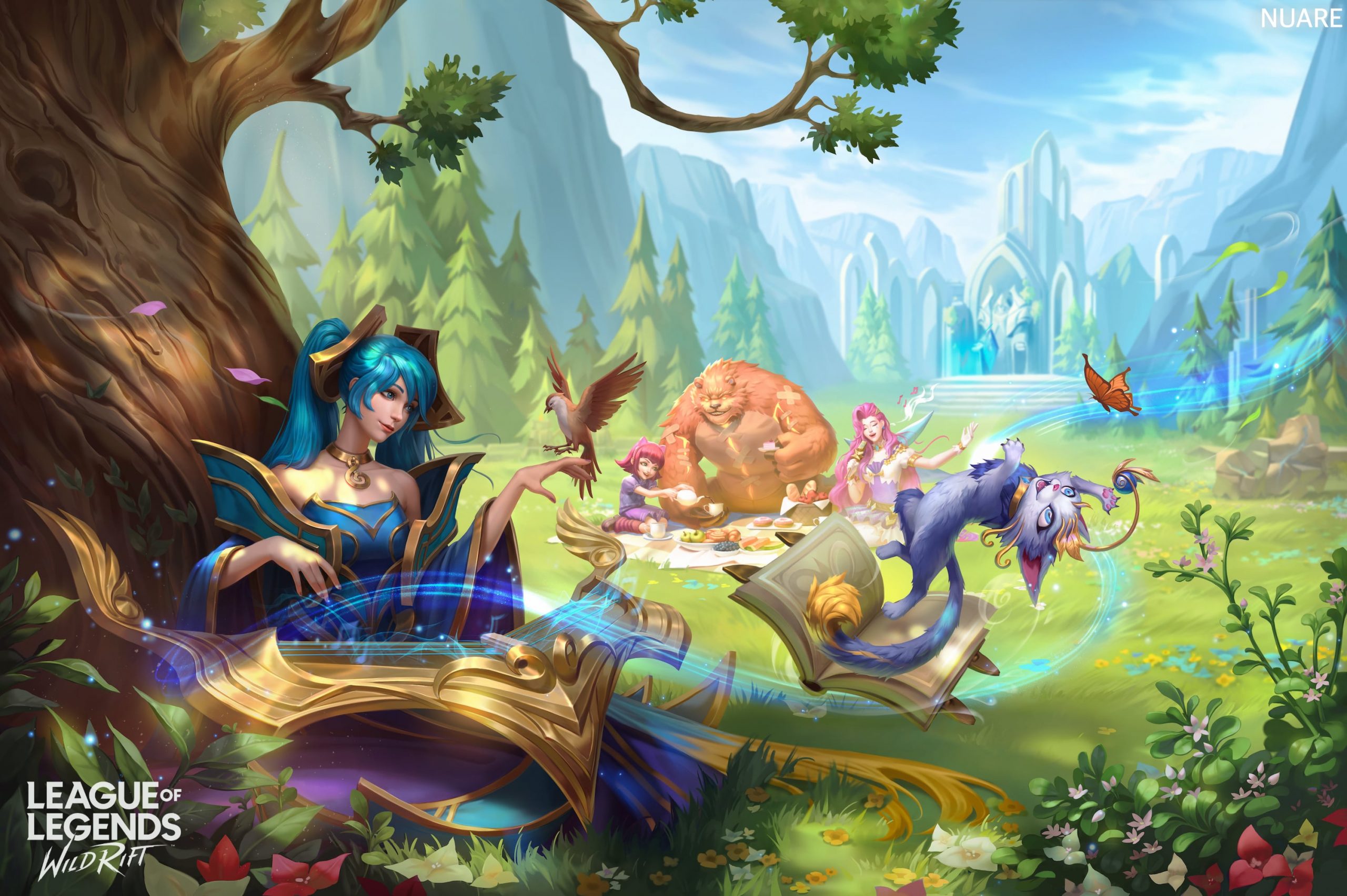 League of Legends: Wild Rift: CN054 EMBARGO TBD HOLIDAY THEME SONA SERAPHINE KV FINAL 3000x1997