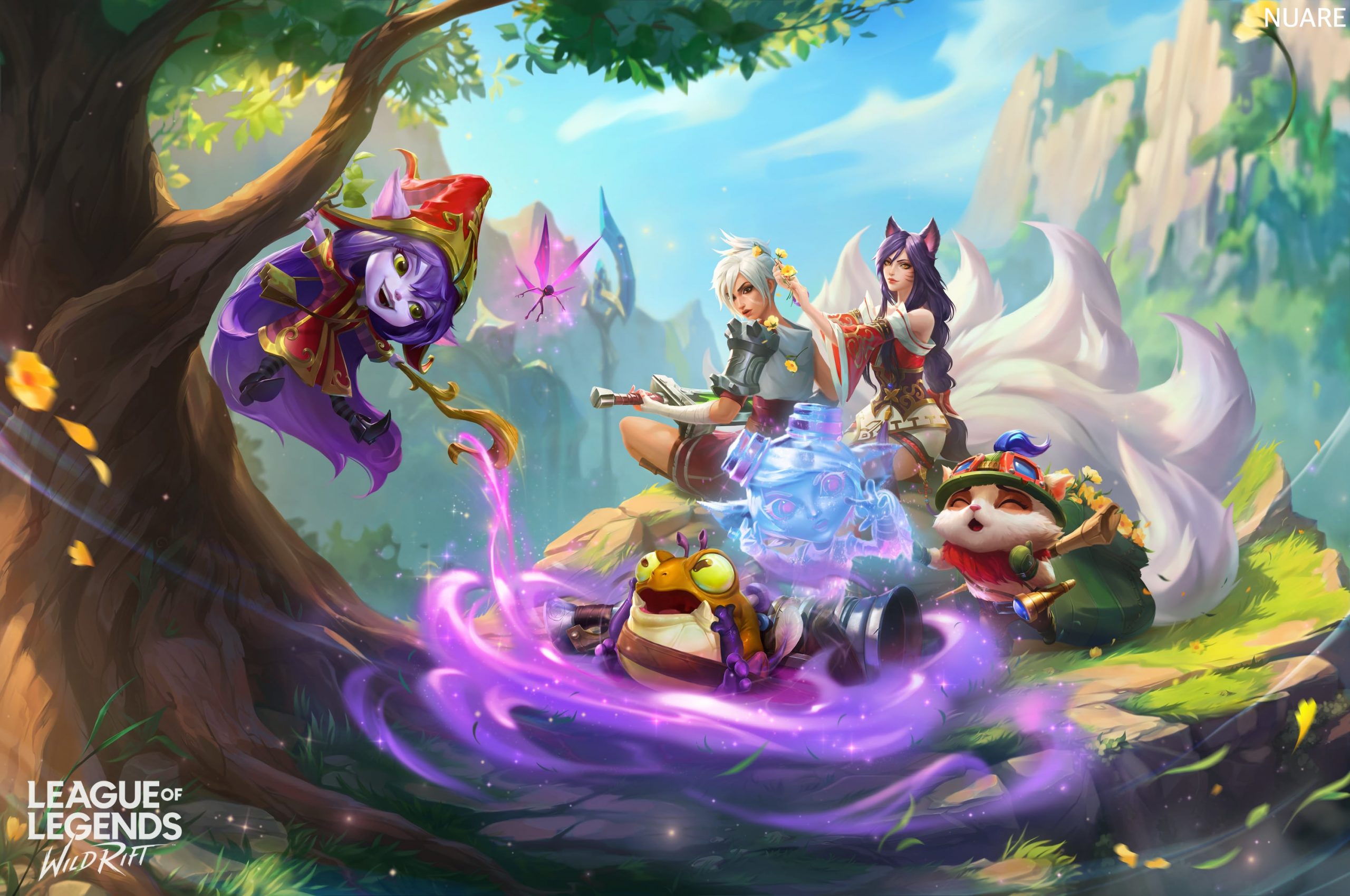 League of Legends: Wild Rift: CN077 EMBARGO TBD HOLIDAY THEME AHRI RIVEN KV FINAL 3000x1992