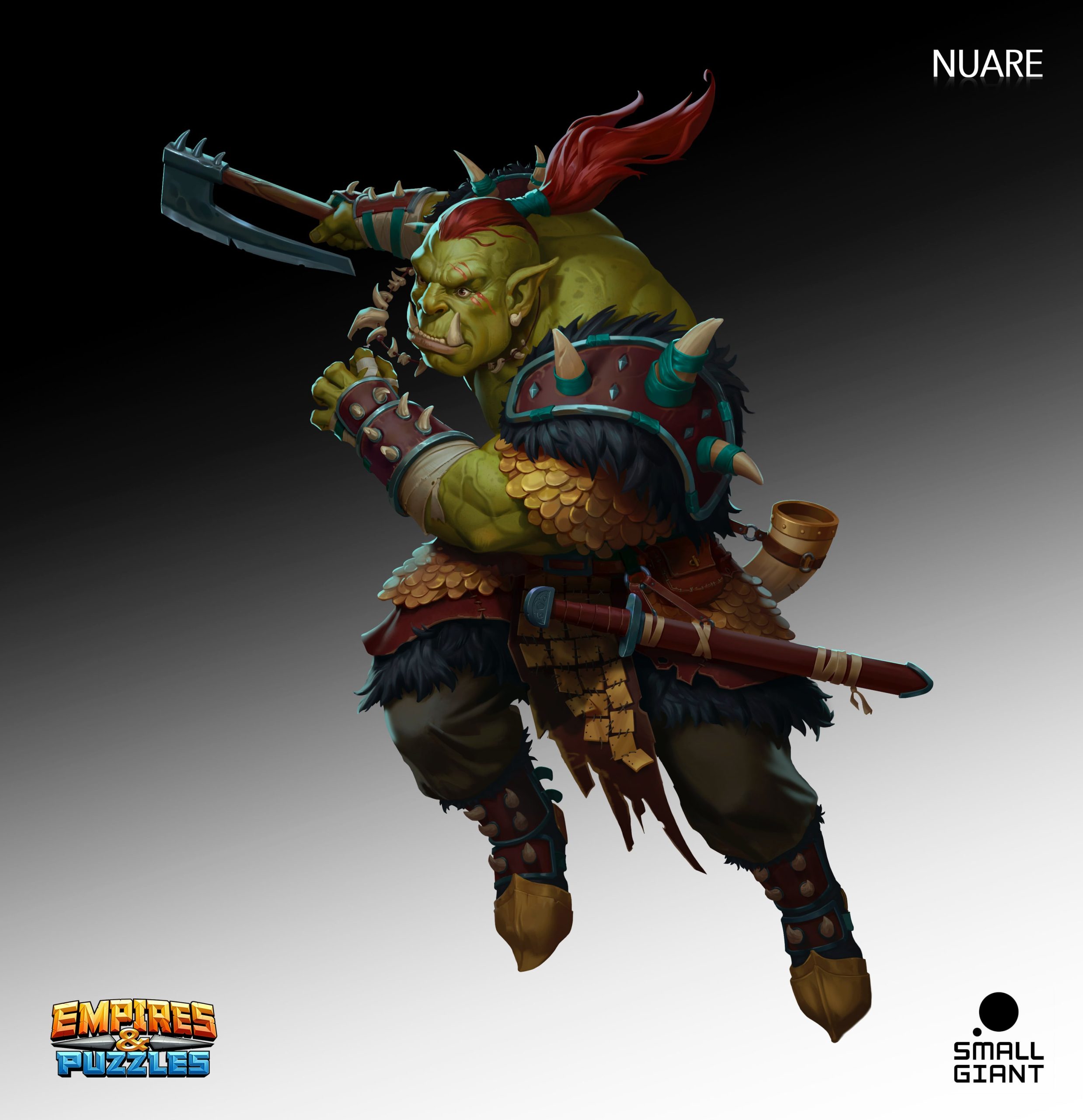 Empires & Puzzles: Barbarian final logo
