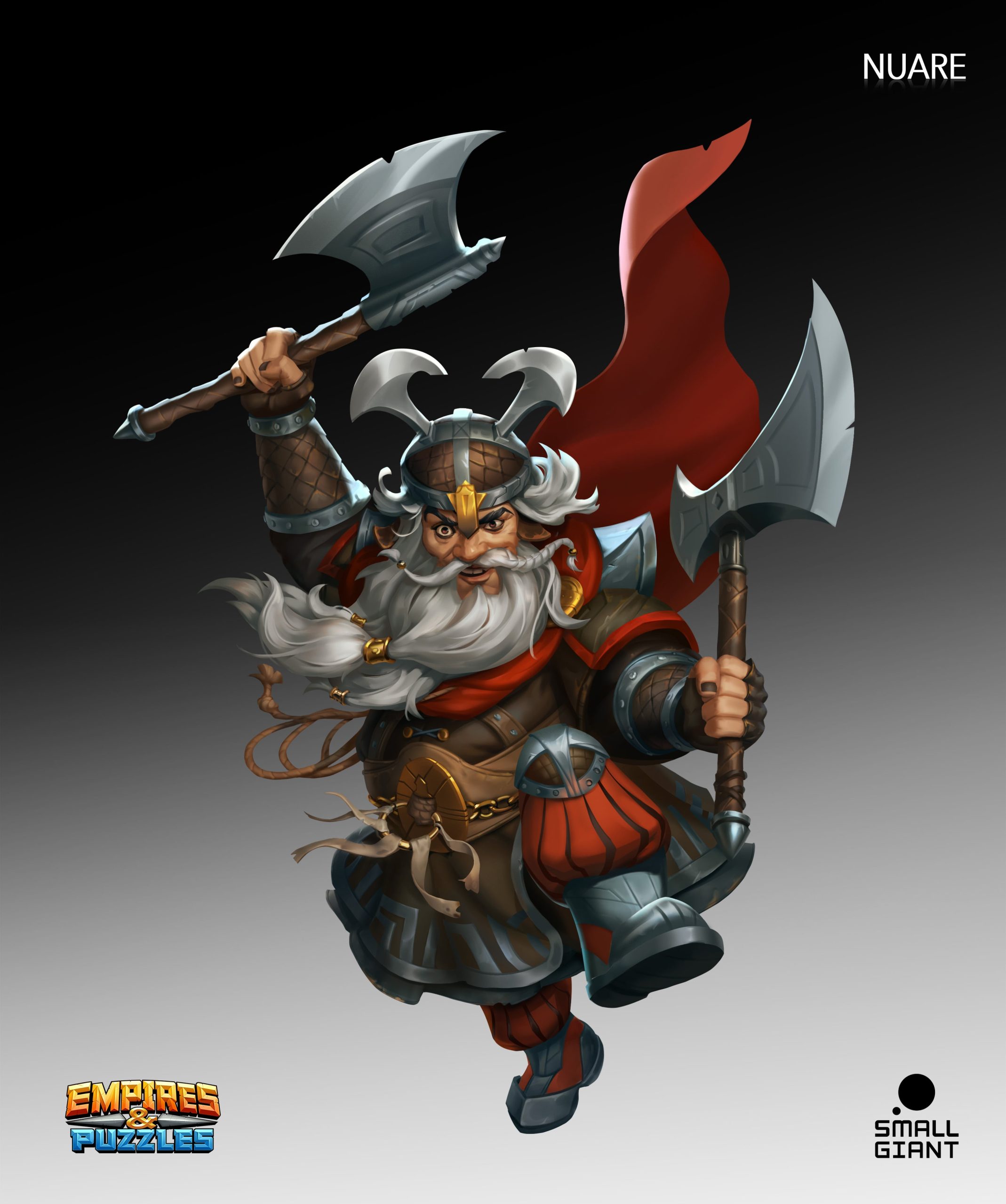 Empires & Puzzles: Dwarf fighter final logo