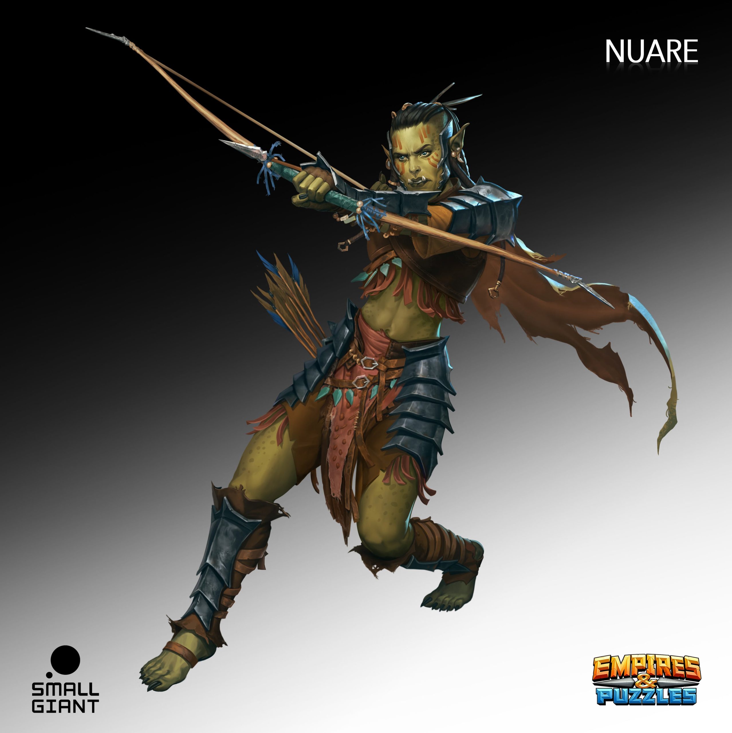 Empires & Puzzles: female ranger orc final logo