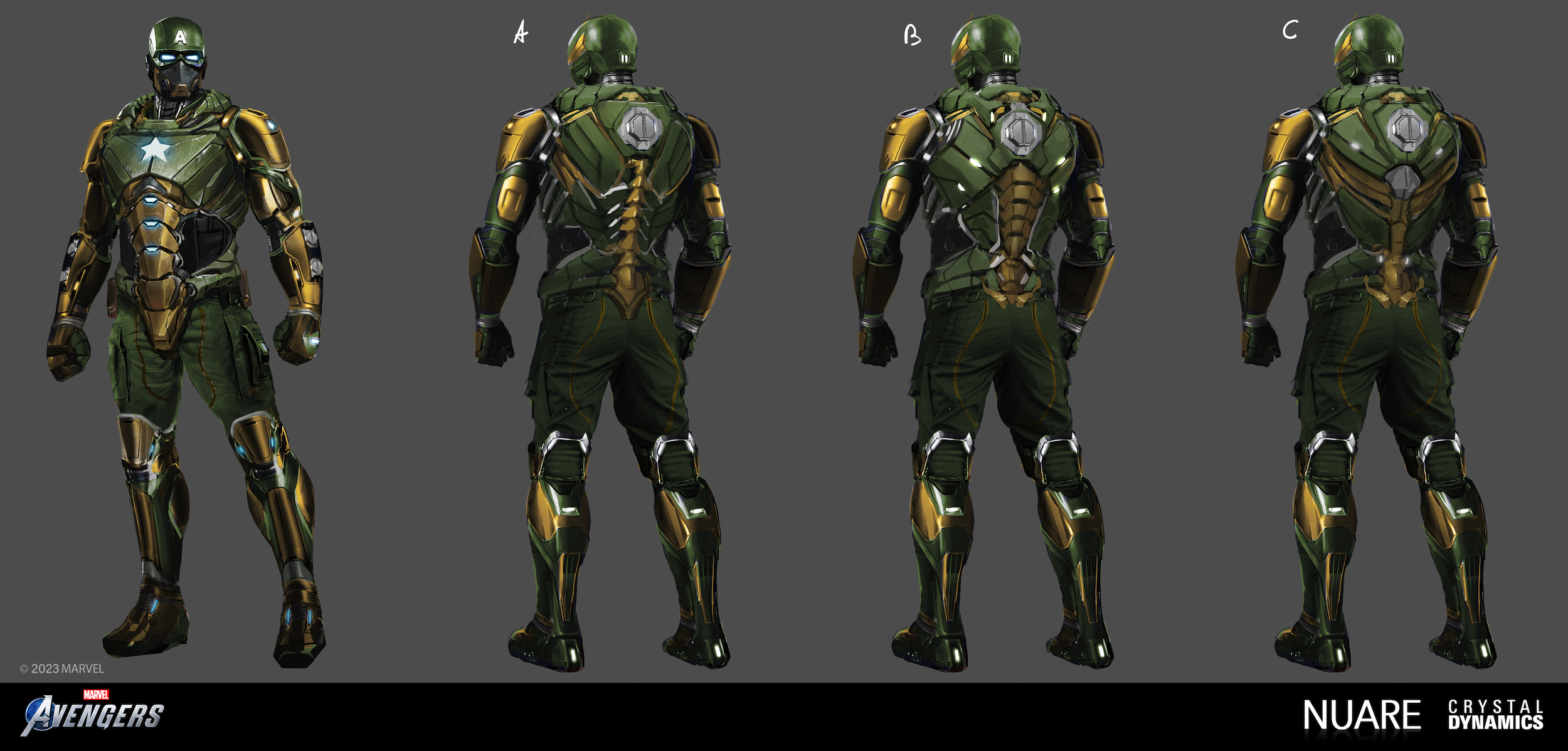 Marvel's Avengers: Cap hydra back sketches Copy 2500x1198