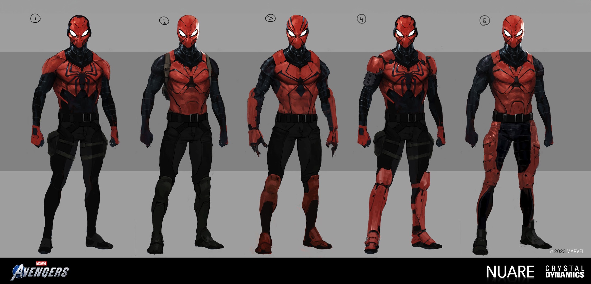 Marvel's Avengers: SpiderArmorMkIII sketch 2500x1201