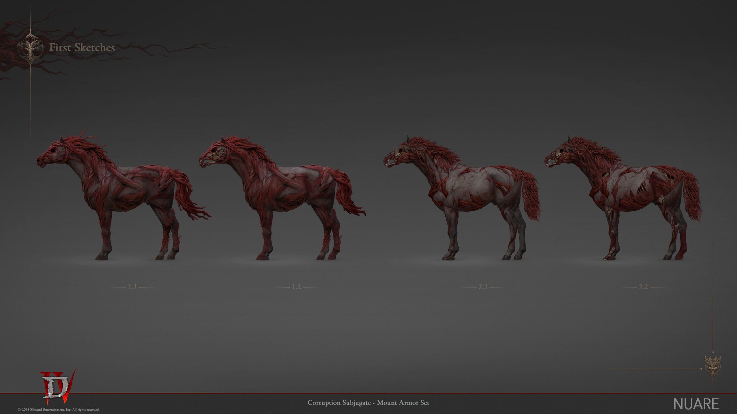 Diablo 4: 2 3 horse sketches